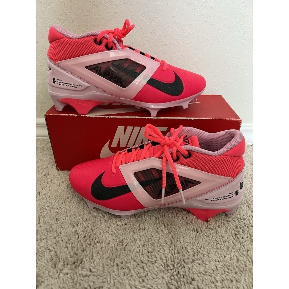 Nike Alpha Menace 4 Pro NRG Racer Pink/Grey HJ4568-600 Size 9 New